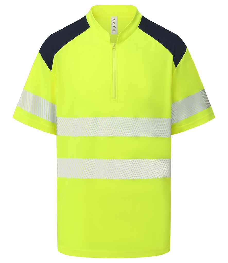 Yoko Mandarin Collar Zip Piqué Polo Shirt
