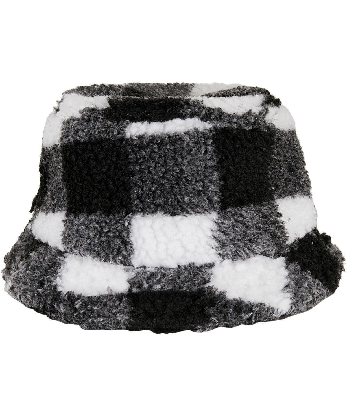 Flexfit / Yupoong Sherpa check bucket hat (5003SC) White/Black