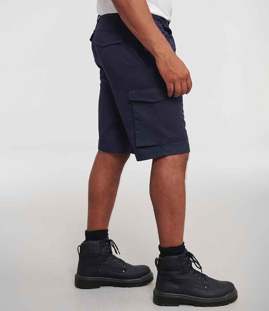 Russell Athletic Workwear Poly/Cotton Shorts - model image