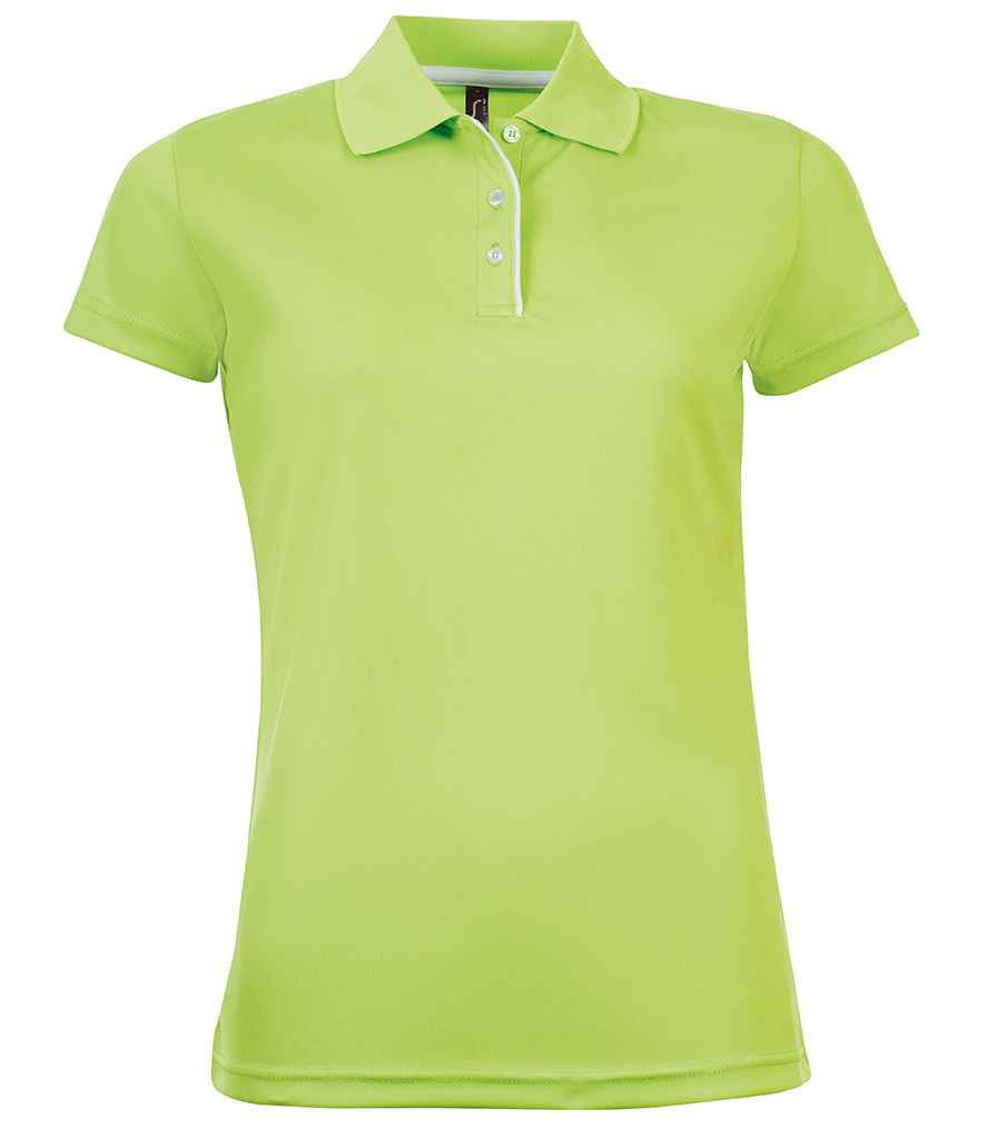 SOL'S Ladies Performer Piqué Polo Shirt in Apple Green