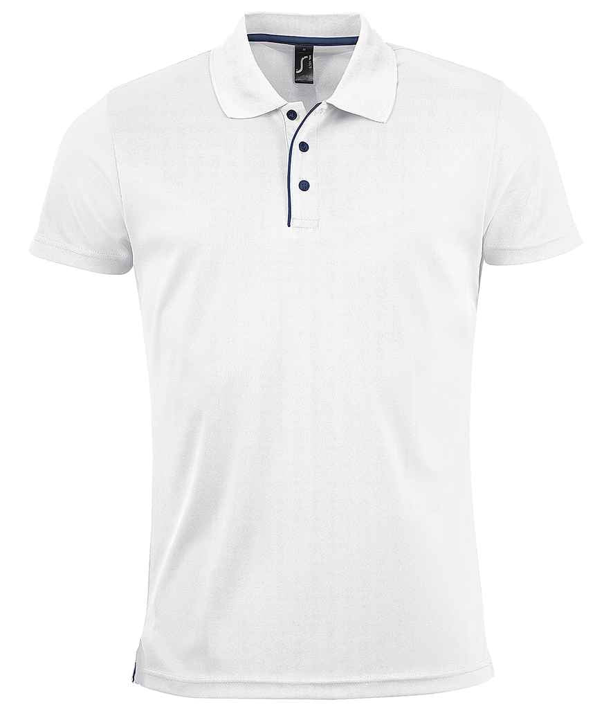 SOL'S Performer Piqué Polo Shirt in White