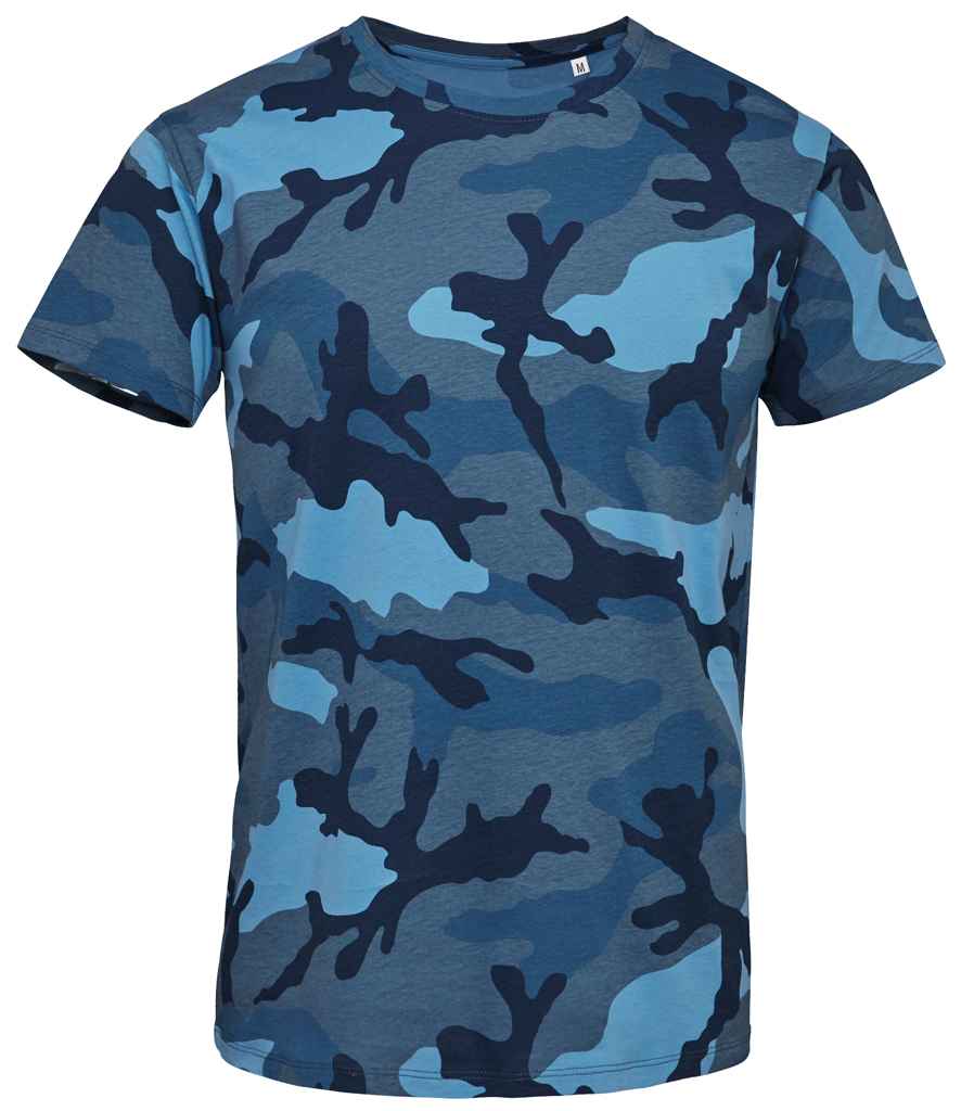 SOL'S Camo T-Shirt in Blue Camo