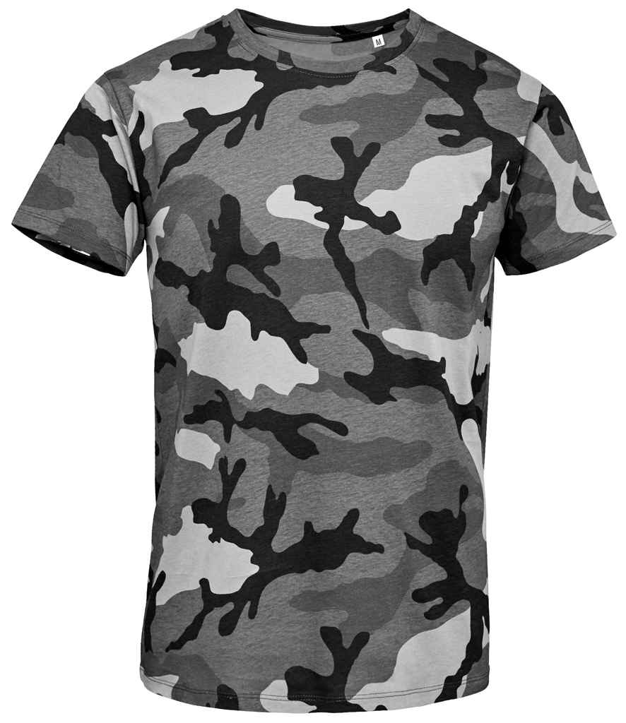 SOL'S Camo T-Shirt - Grey Camo
