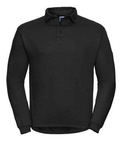 Russell Athletic Heavy Duty Collar Sweatshirt in Black