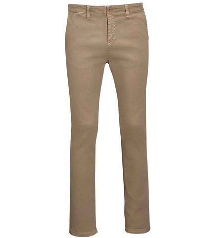 SOL'S Jules Chino Trousers in Chestnut