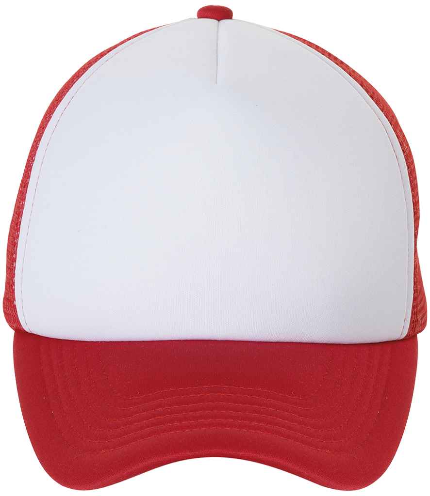 SOL'S Bubble Contrast Cap in White/Red