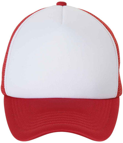 SOL'S Bubble Contrast Cap in White/Red