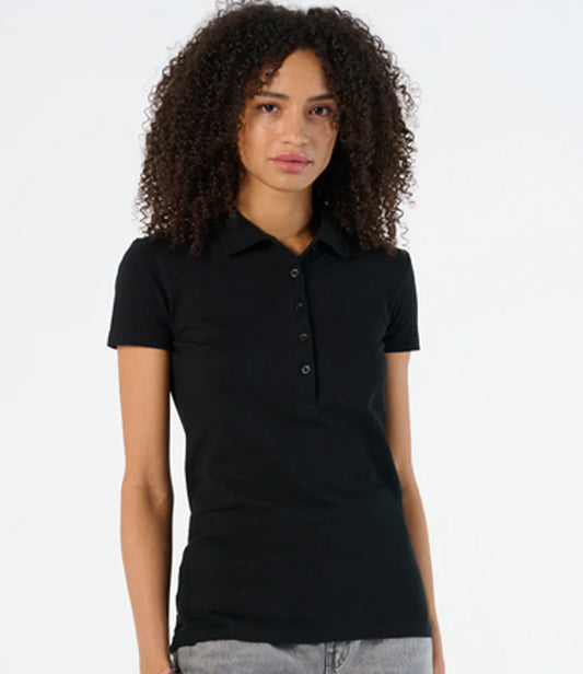 SOL'S Ladies Phoenix Piqué Polo Shirt - Black - Model