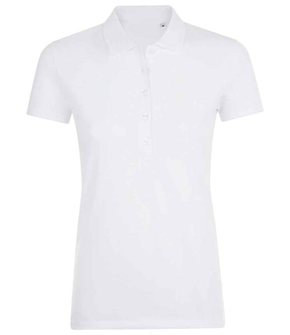 SOL'S Ladies Phoenix Piqué Polo Shirt in White