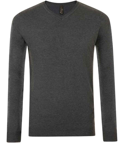 SOL'S Glory V Neck Sweater in Charcoal Marl