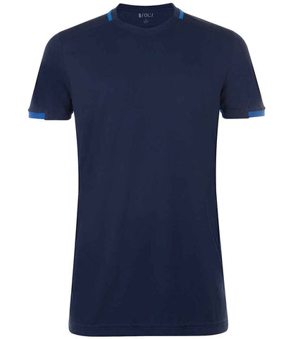 SOL'S Classico Contrast T-Shirt in French Navy/Royal Blue
