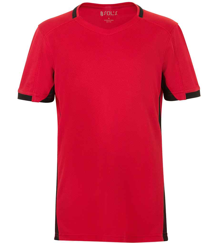 SOL'S Kids Classico Contrast T-Shirt in Red/Black