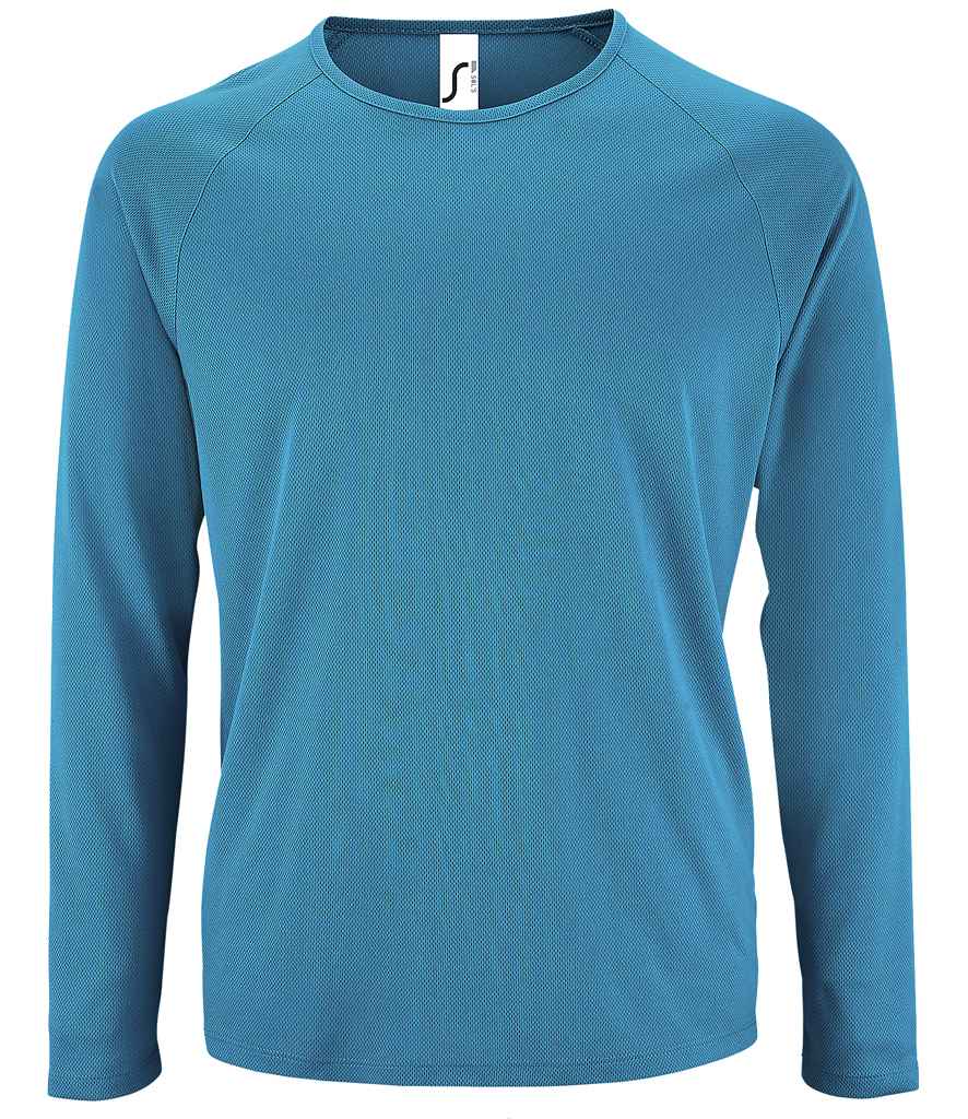 SOL'S Sporty Long Sleeve Performance T-Shirt - Aqua