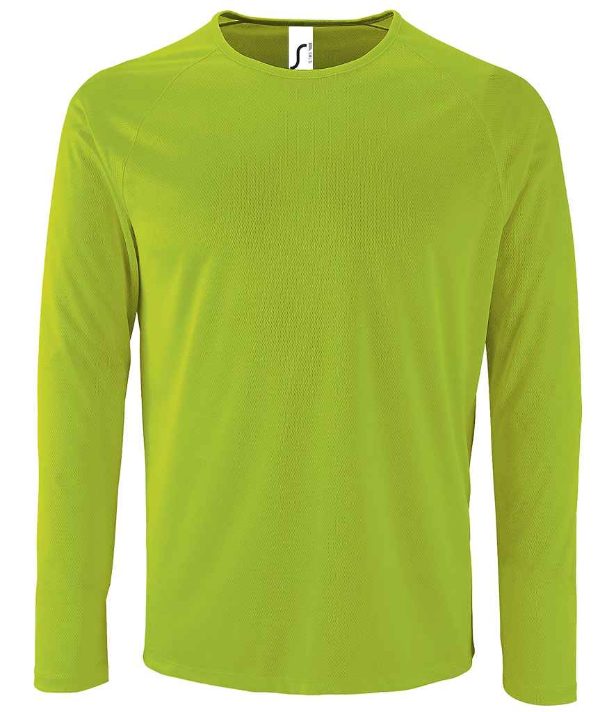 SOL'S Sporty Long Sleeve Performance T-Shirt - Neon Green