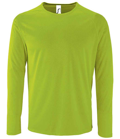 SOL'S Sporty Long Sleeve Performance T-Shirt - Neon Green