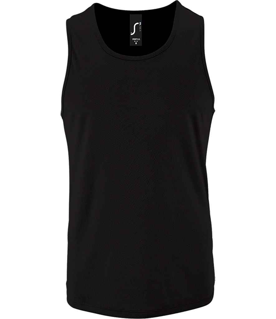 SOL'S Sporty Performance Tank Top in Black