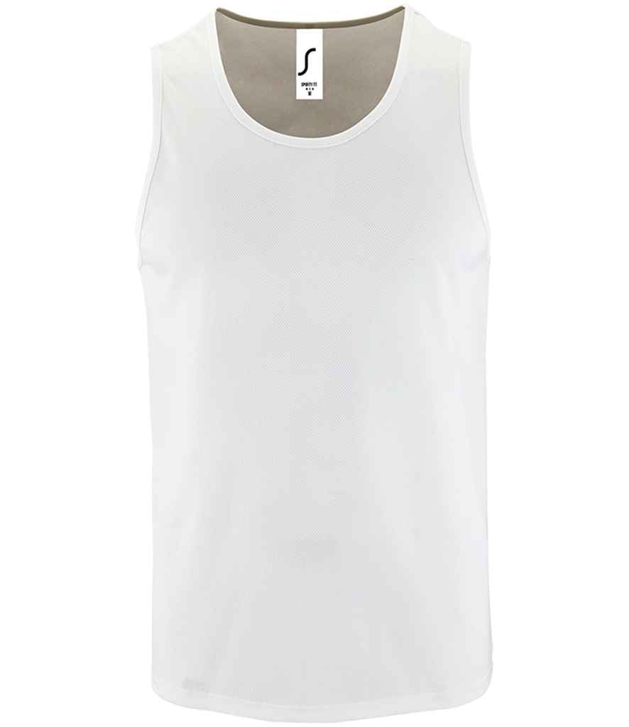 SOL'S Sporty Performance Tank Top - White