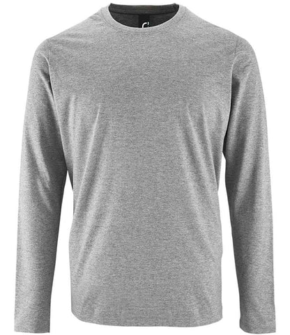 SOL'S Imperial Long Sleeve T-Shirt - Grey Marl