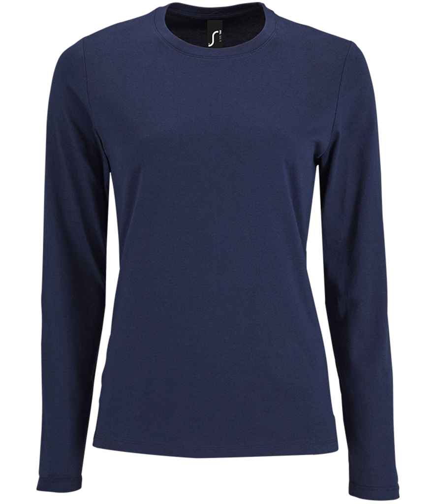 SOL'S Ladies Imperial Long Sleeve T-Shirt in French Navy