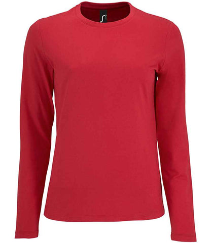 SOL'S Ladies Imperial Long Sleeve T-Shirt - Red
