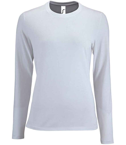 SOL'S Ladies Imperial Long Sleeve T-Shirt - White