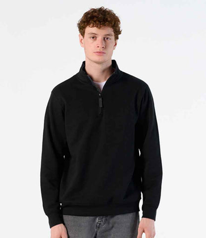 SOL'S Stan Contrast Zip Neck Sweatshirt - model image