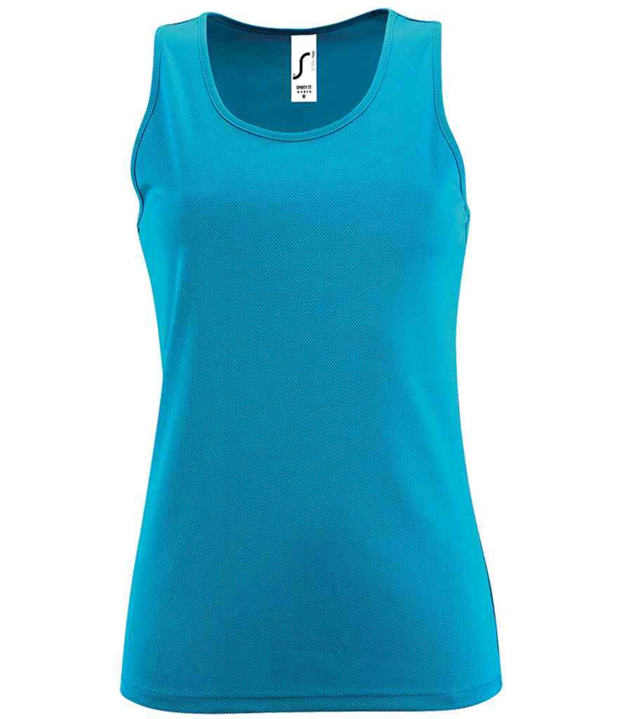SOL'S Ladies Sporty Performance Tank Top - Aqua