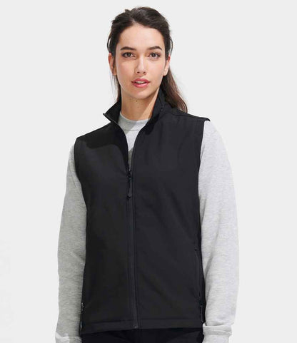 SOL'S Ladies Race Soft Shell Bodywarmer - Black