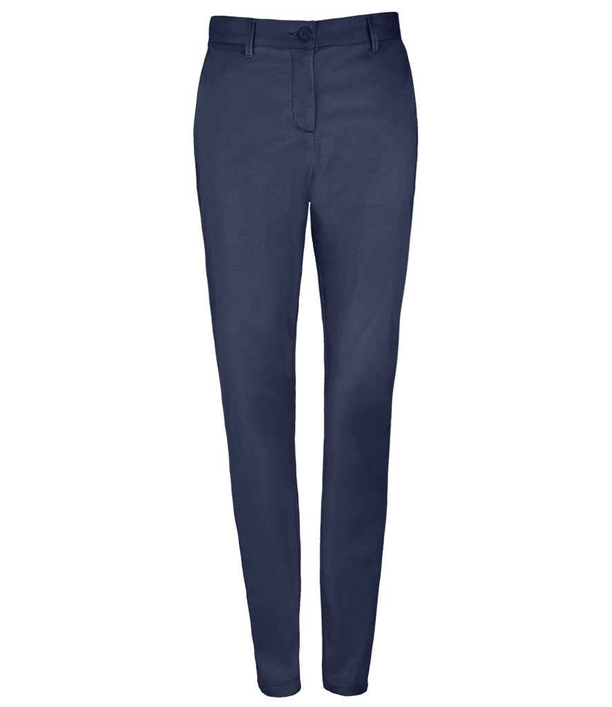 SOL'S Ladies Jared Stretch Trousers in French Navy