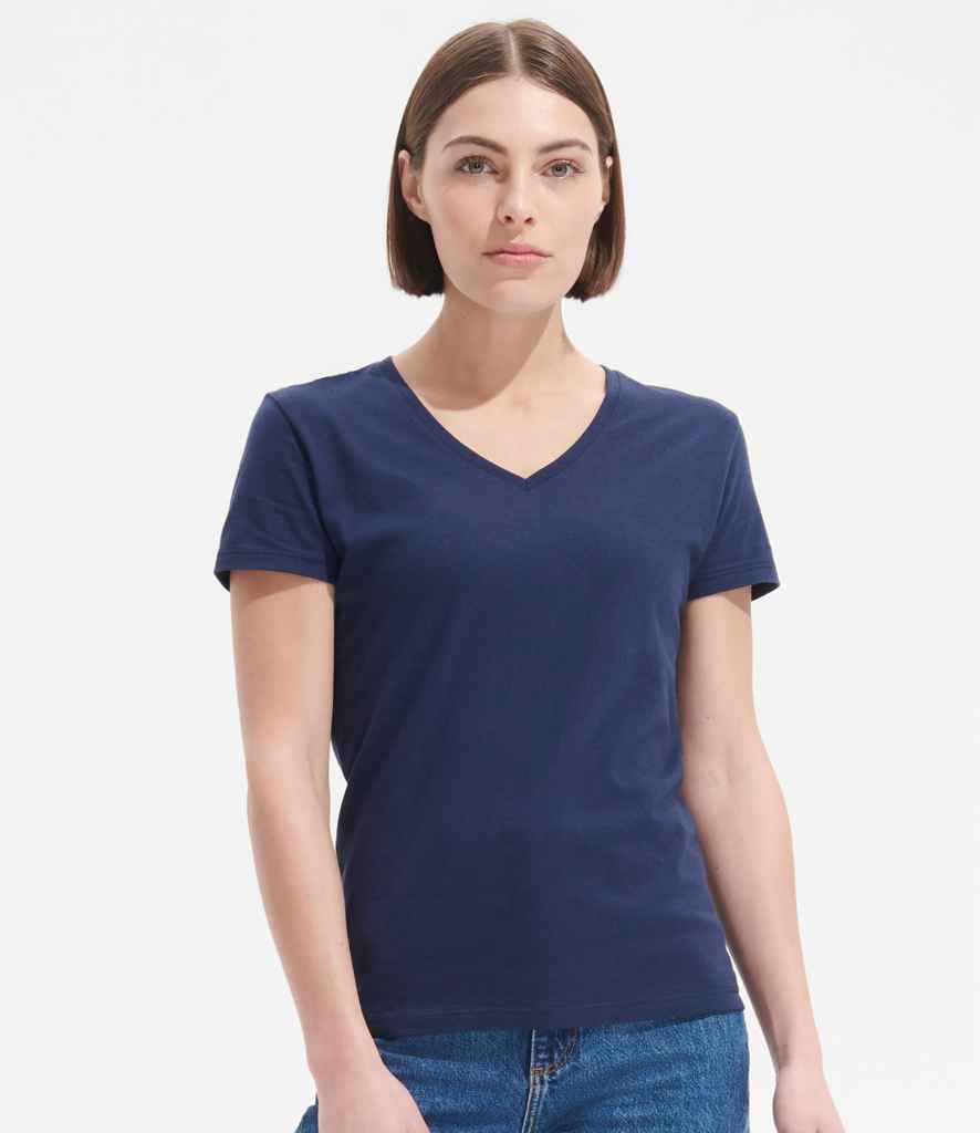 SOL'S Ladies Imperial V Neck T-Shirt - French Navy