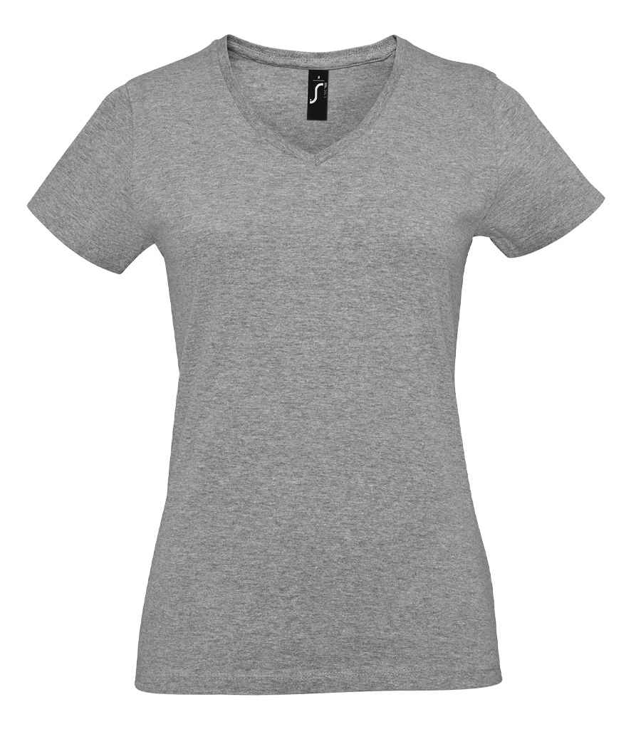 SOL'S Ladies Imperial V Neck T-Shirt - Grey Marl
