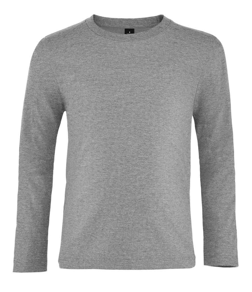 SOL'S Kids Imperial Long Sleeve T-Shirt - Grey Marl