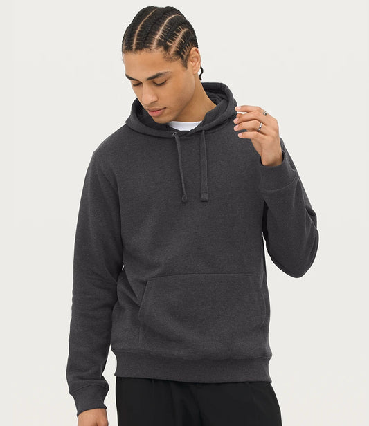 SOL'S Unisex Spencer Hooded Sweatshirt - Charcoal Marl - Model