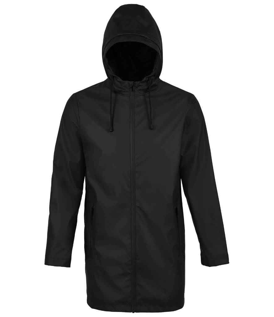 NEOBLU Antoine Wax Parka Jacket in Deep Black