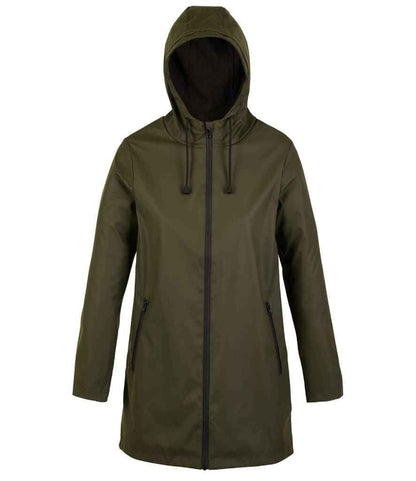 NEOBLU Ladies Antoine Wax Parka Jacket in Deep Khaki