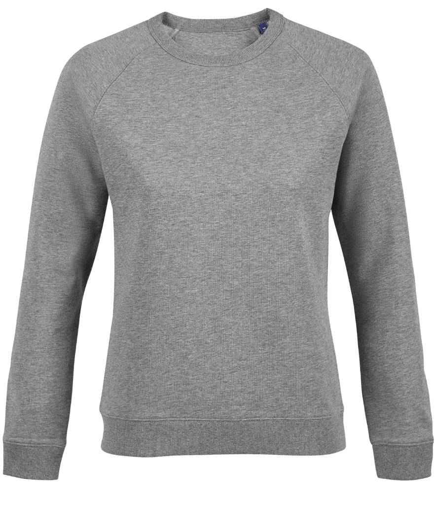 NEOBLU Ladies Nelson French Terry Sweatshirt in Grey Marl