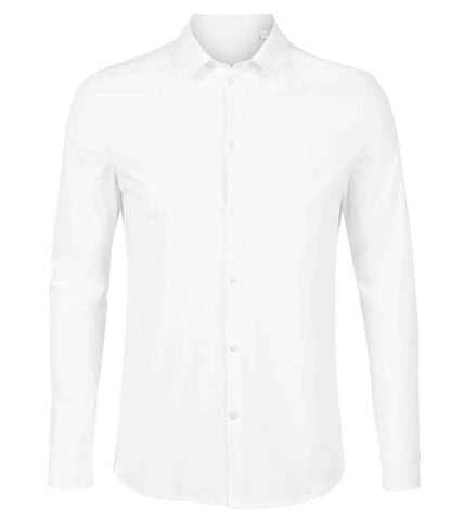NEOBLU Balthazar Jersey Long Sleeve Shirt in Optic White