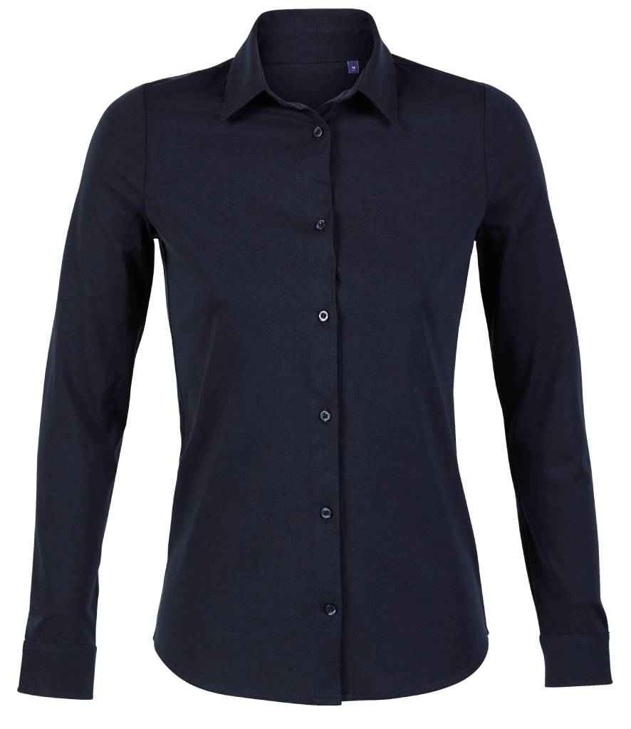 NEOBLU Ladies Balthazar Jersey Long Sleeve Shirt in Night Blue