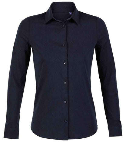 NEOBLU Ladies Balthazar Jersey Long Sleeve Shirt in Night Blue