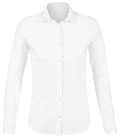 NEOBLU Ladies Balthazar Jersey Long Sleeve Shirt in Optic White