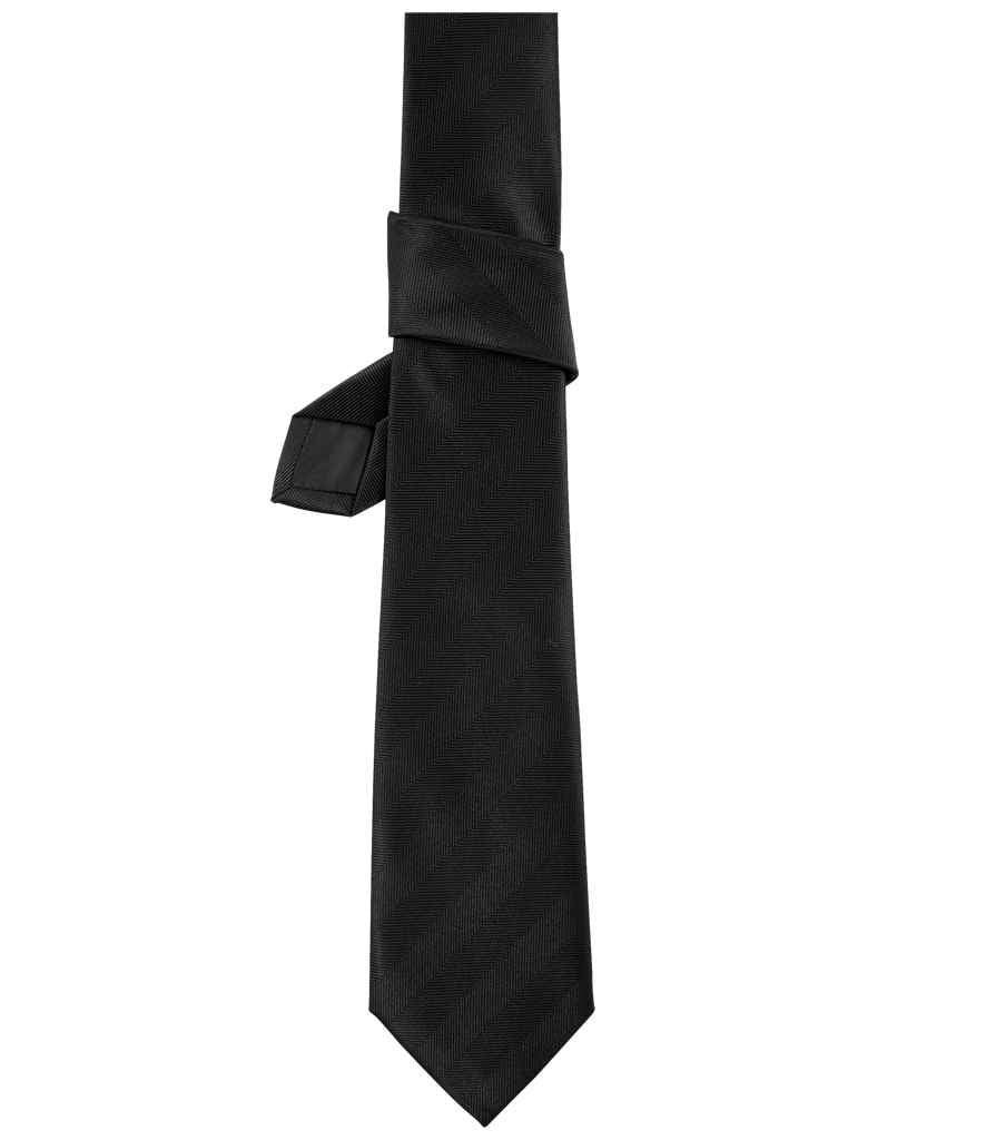 NEOBLU Tommy Plain Club Tie in Deep Black
