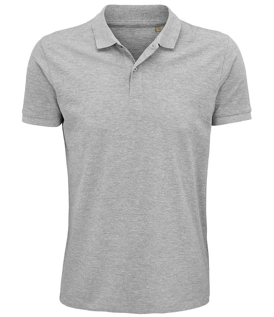 SOL'S Planet Organic Piqué Polo Shirt in Grey Marl