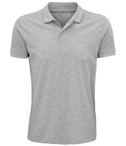 SOL'S Planet Organic Piqué Polo Shirt in Grey Marl