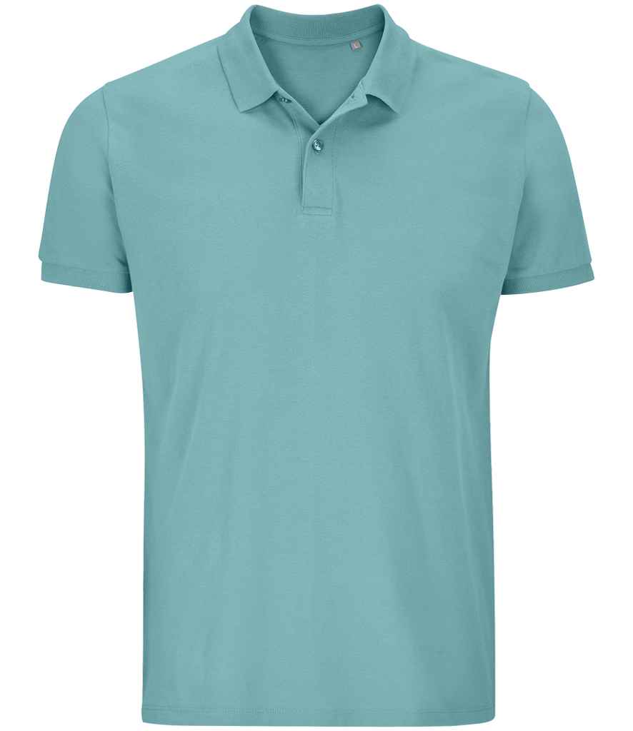 SOL'S Planet Organic Piqué Polo Shirt in Pool Blue