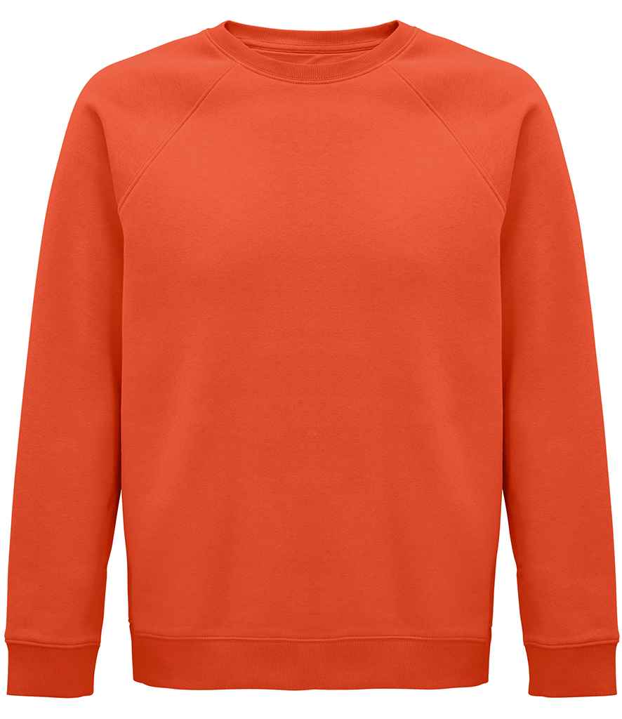 SOL'S Unisex Space Organic Raglan Sweatshirt in Burnt Orange