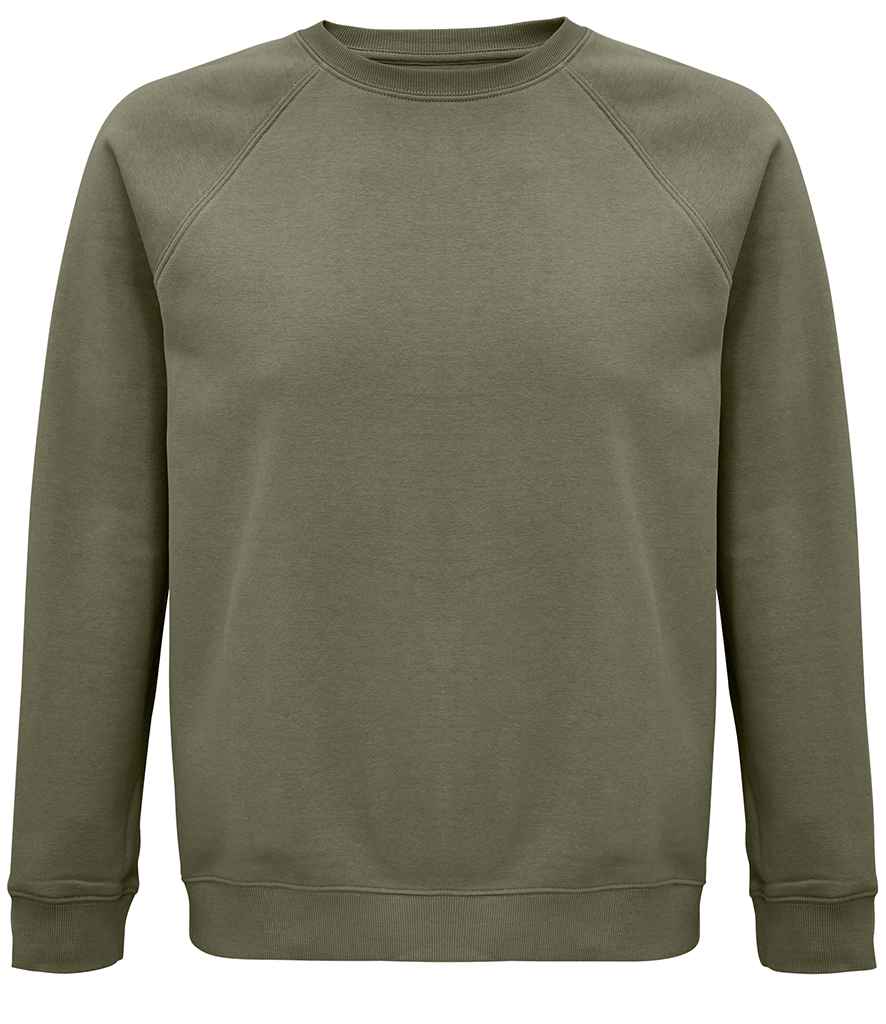 SOL'S Unisex Space Organic Raglan Sweatshirt in Khaki
