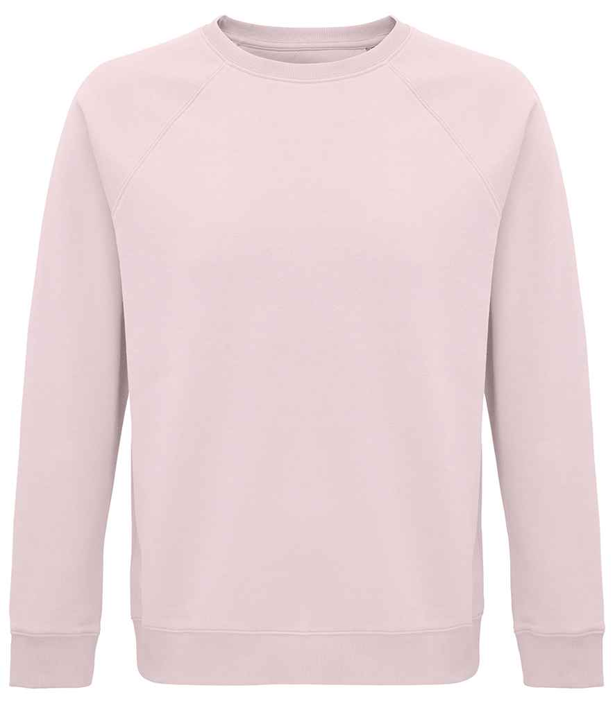 SOL'S Unisex Space Organic Raglan Sweatshirt in Pale Pink