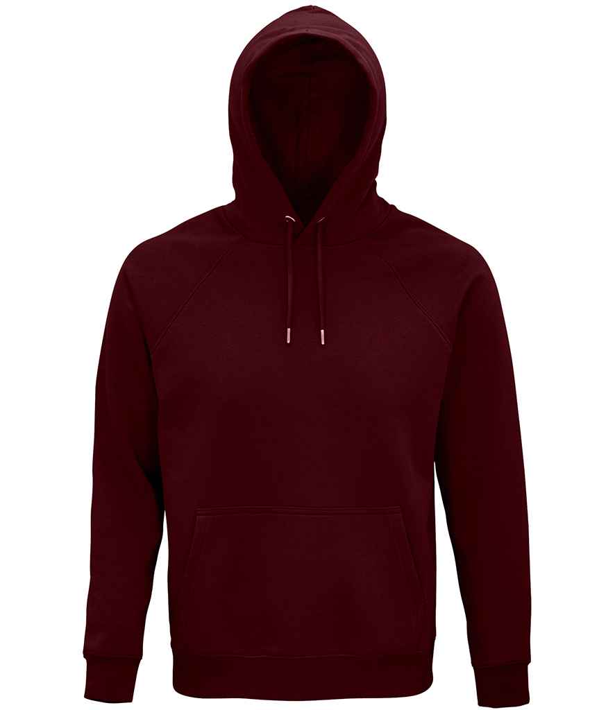 SOL'S Unisex Stellar Organic Hoodie in Burgundy