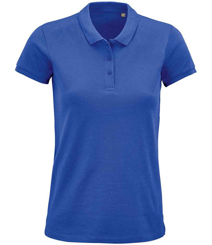 SOL'S Ladies Planet Organic Piqué Polo Shirt in Royal Blue