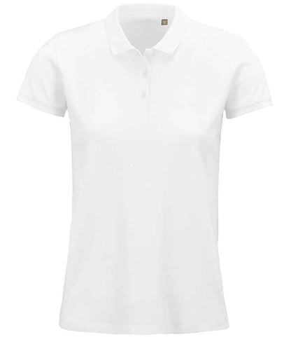 SOL'S Ladies Planet Organic Piqué Polo Shirt in White